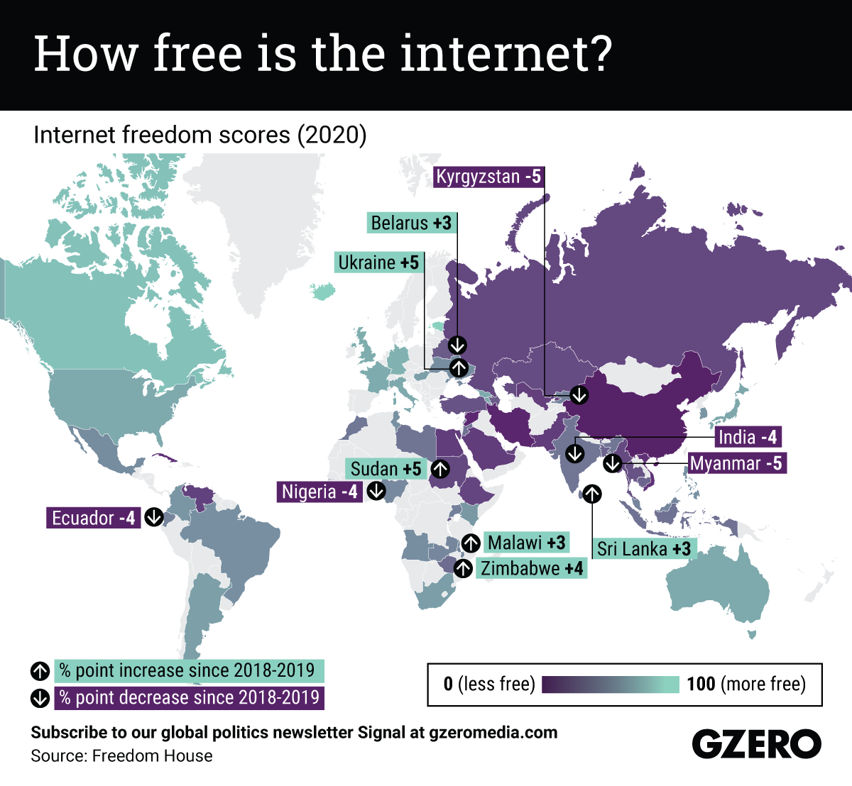 The Graphic Truth: How free is the internet?