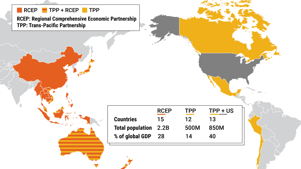 Tpp Rcep The Graphic Truth: Asia's mega trade deals — RCEP vs TPP - GZERO Media