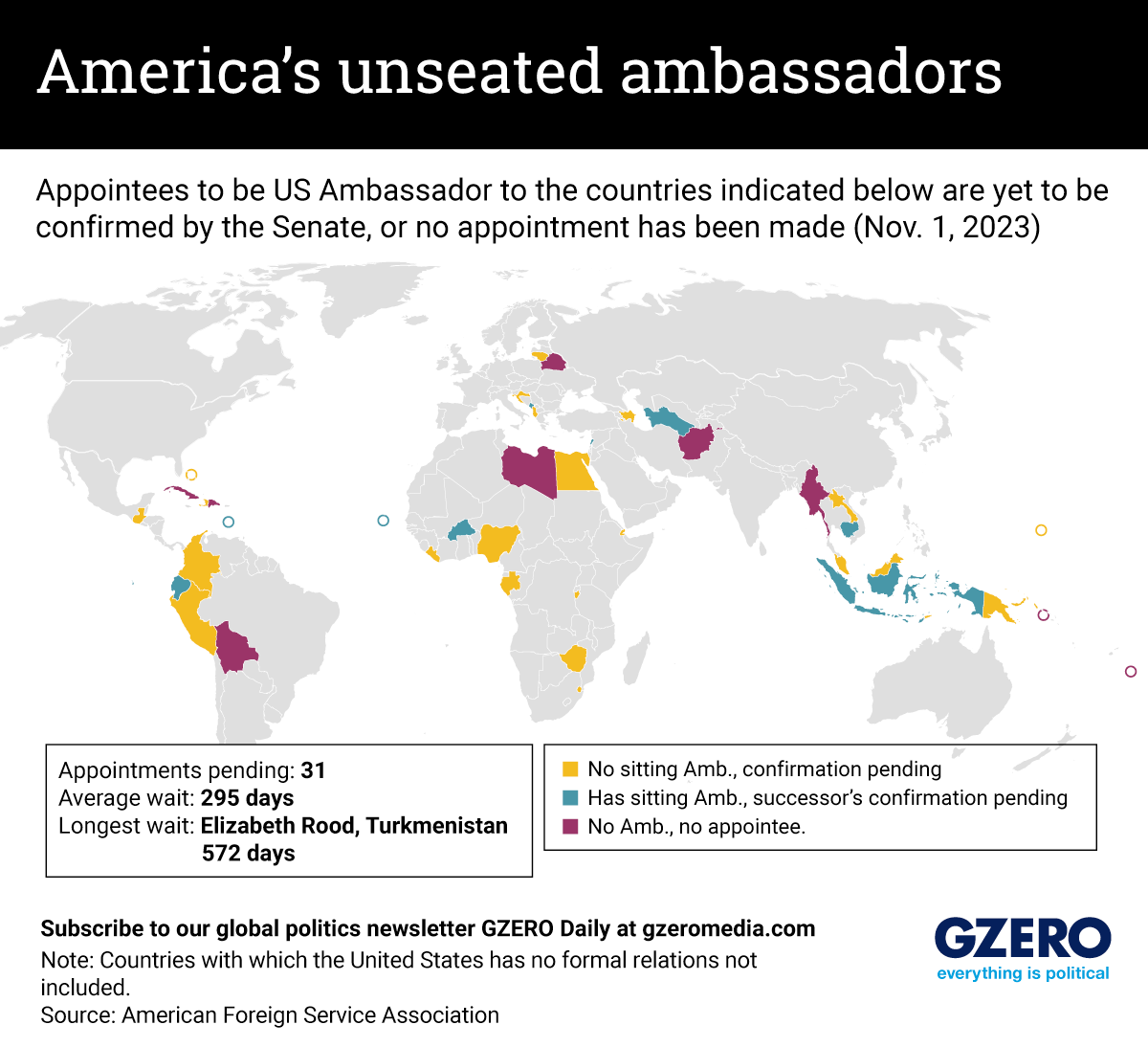 The Graphic Truth: America’s unseated ambassadors