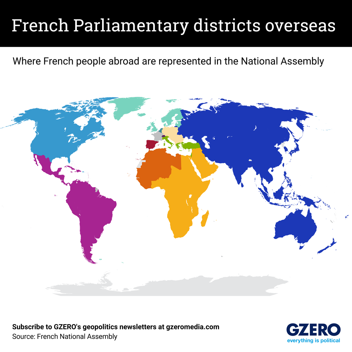 The Graphic Truth: French Parliamentary districts overseas