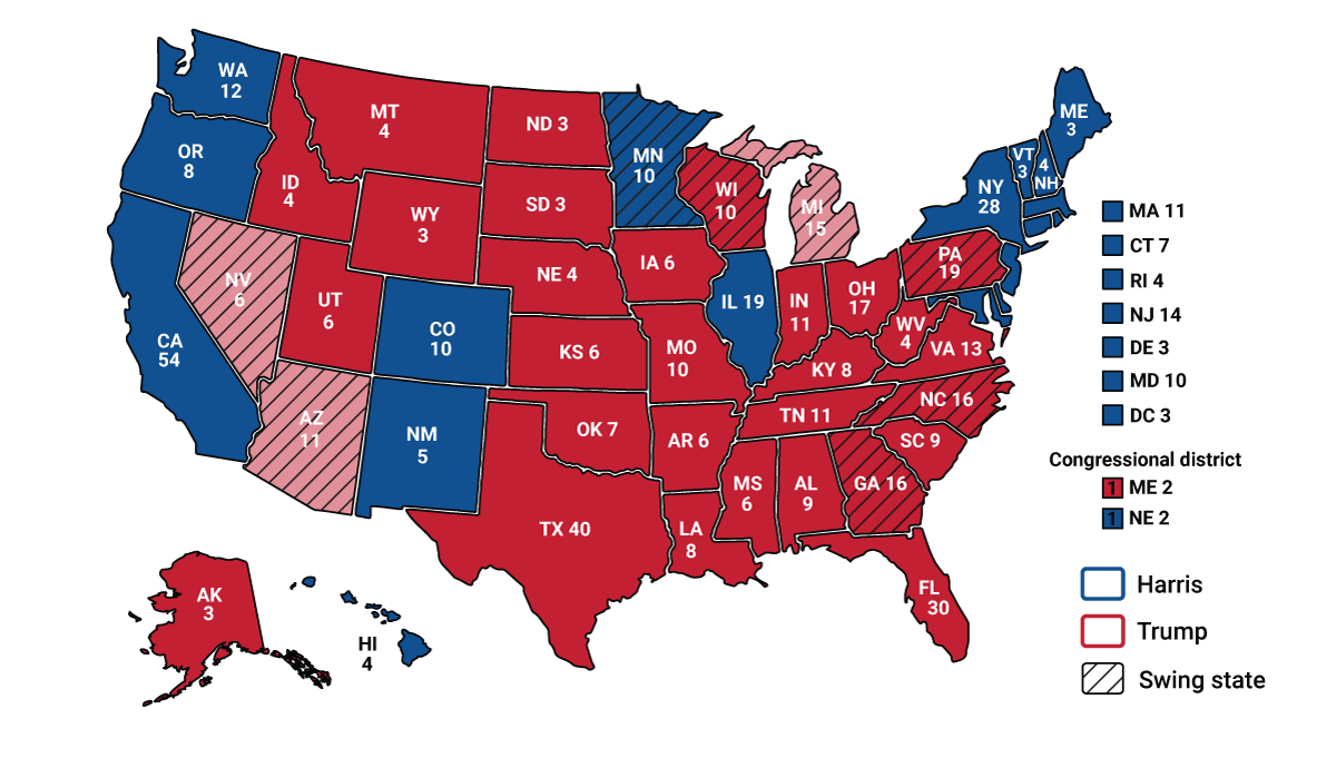 Electoral College Map 2024 Final Results Electoral College Map 2024 Final Results