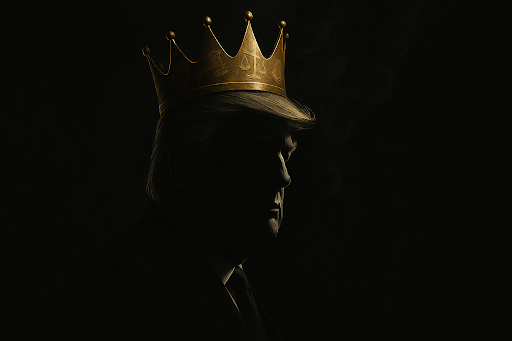 ​Donald Trump wearing a crown.