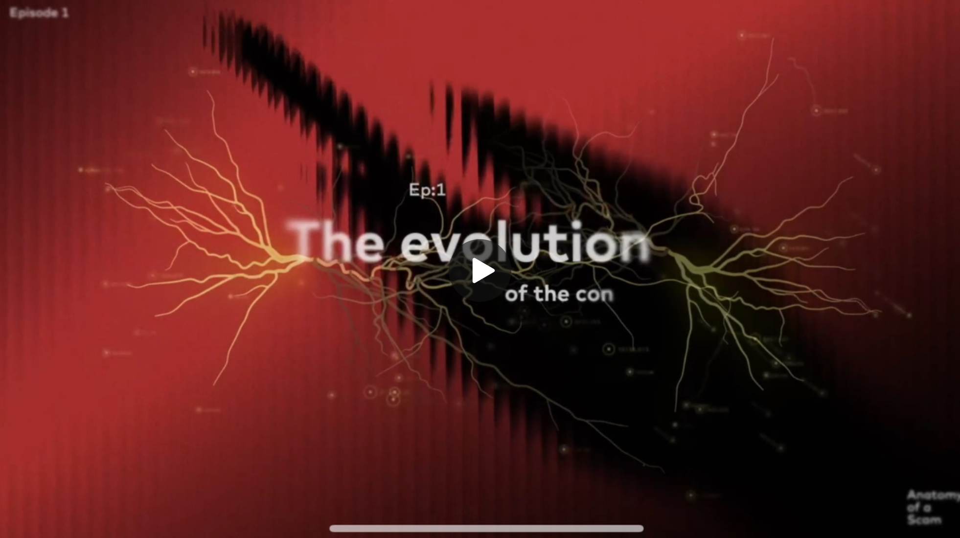 Screen grab of the first episode of Anatomy of a Scam