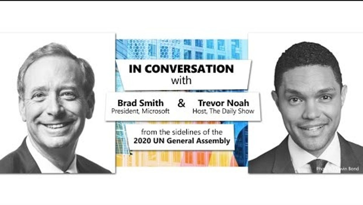 In Conversation: Brad Smith & Trevor Noah from the 2020 UN General Assembly