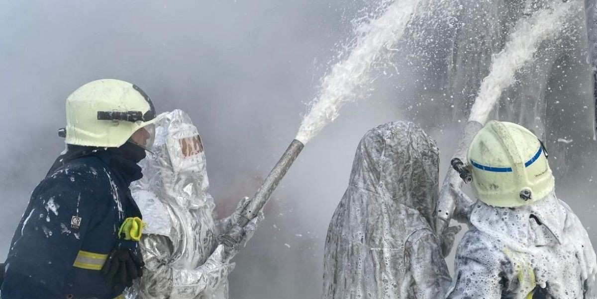 In these photos, emergency units carry out rescue work after a Russian attack in Ternopil and Prikarpattia oblasts on December 13, 2024. A large-scale Russian missile attack on Ukraine's energy infrastructure left half of the consumers in the Ternopil region without electricity, the Ternopil Regional State Administration reported.