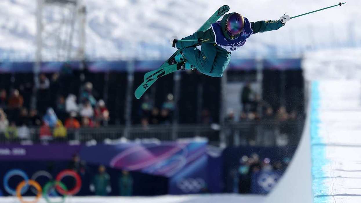 Indra Brown of Australia during the women's skiing halfpipe final at the Milano Cortina 2026 Olympic Winter Games on Feb. 22, 2026.