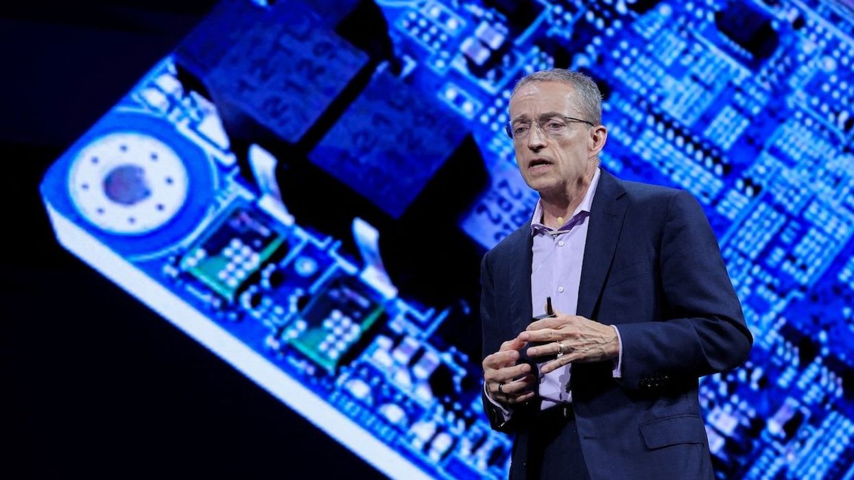 Intel CEO Pat Gelsinger delivers a speech at the COMPUTEX forum in Taipei, Taiwan, on June 4, 2024.