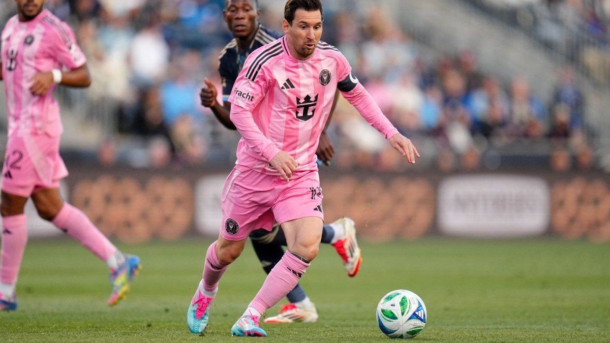 ​Inter Miami Forward Lionel Messi at Subaru Park in Chester, Pennsylvania, on May 24, 2025.