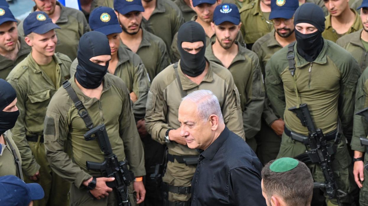 Israel Prime Minister Netanyahu spoke with naval commandos and fighters who took part in the combat mission in Gaza on Oct 29, 2023.