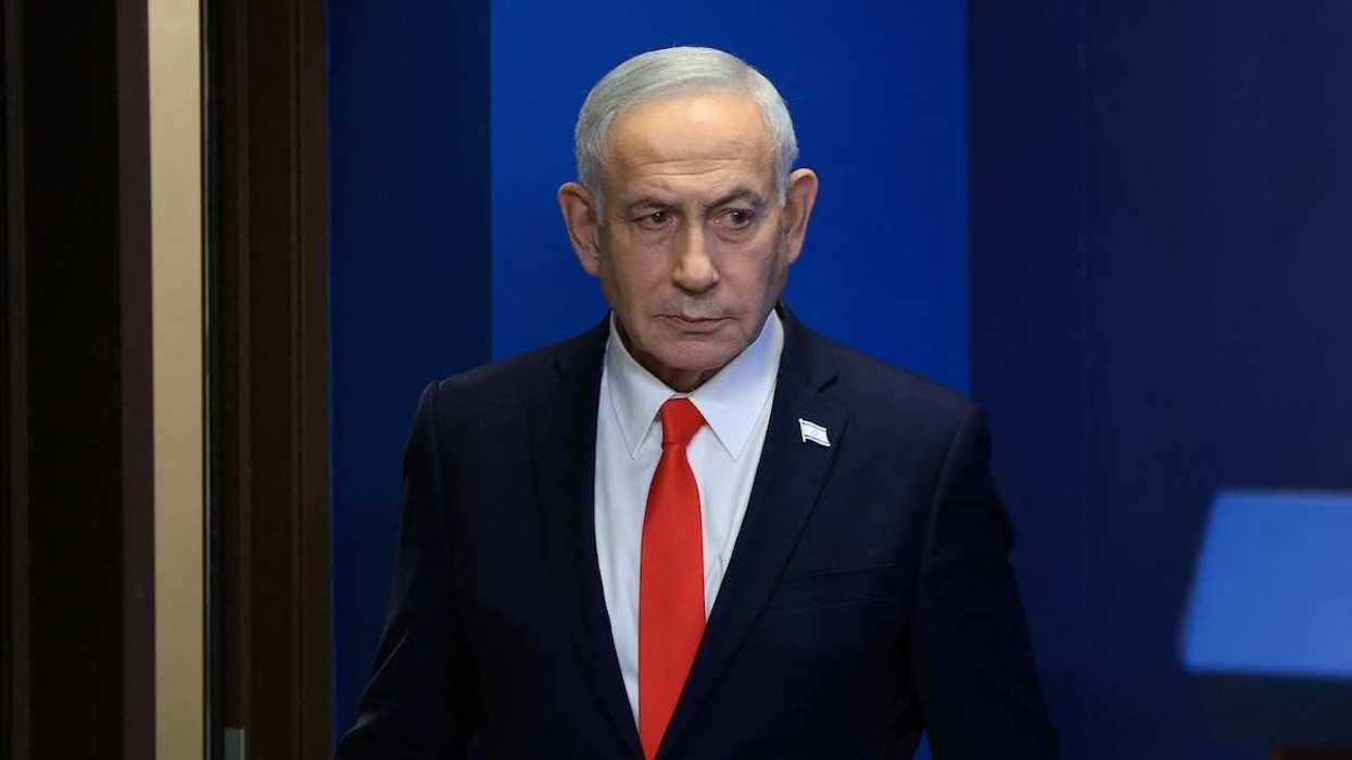 Israeli PM Benjamin Netanyahu at a news conference