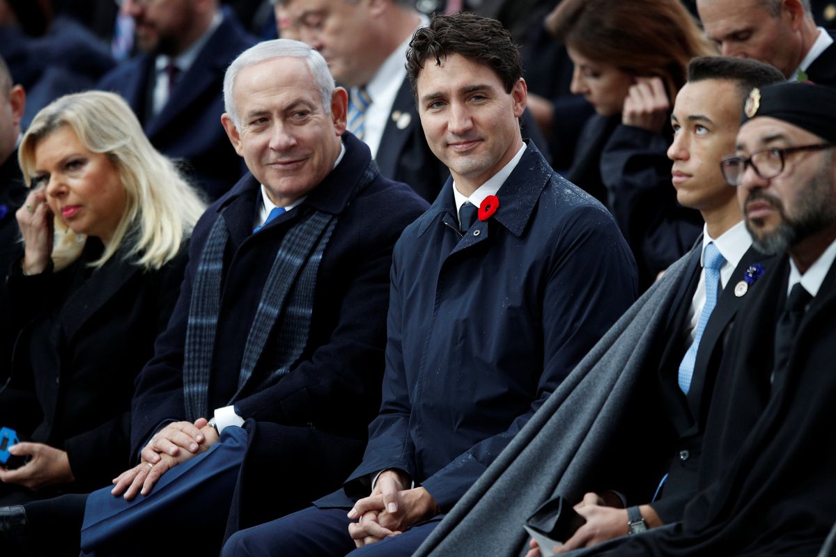 ​Israeli Prime Minister Benjamin Netanyahu and  Canadian Prime Minister Justin Trudeau. 
