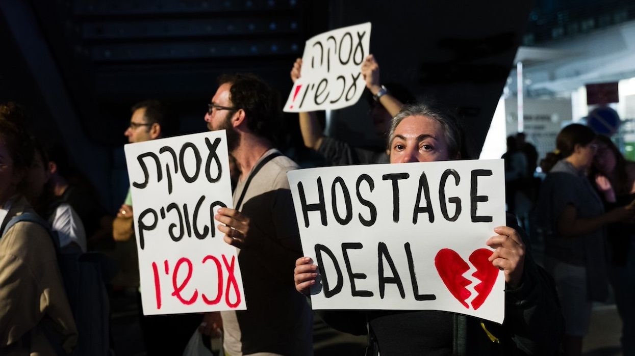 Israelis protest in front of the Ministry of defense to free hostages taken by Hamas terrorist on October 7th 2023.