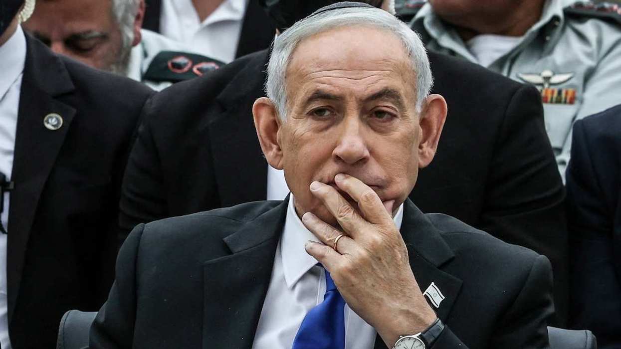 Israel’s Prime Minister Benjamin Netanyahu attends a ceremony commemorating Israel’s Remembrance Day for fallen soldiers on Mount Herzl in Jerusalem, on April 21, 2026.