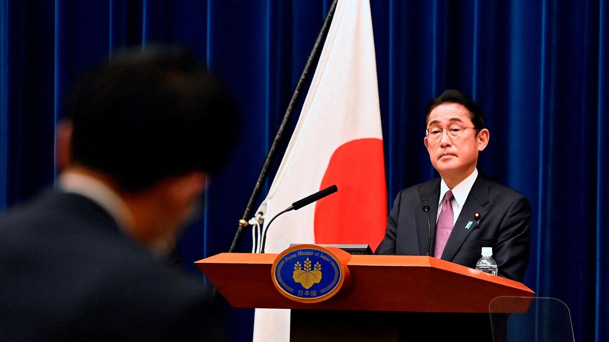 Japan's Prime Minister Fumio Kishida attends a press conference in Tokyo, Japan.