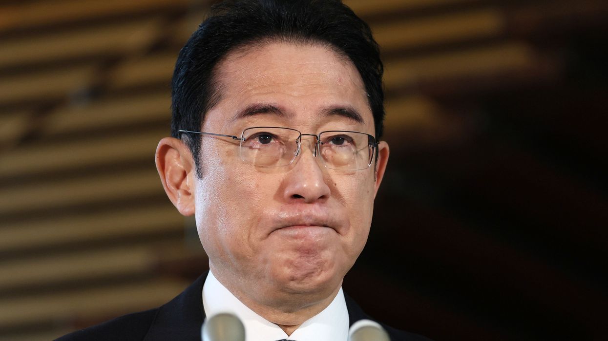 Japan's Prime Minister Fumio Kishida speaks to media at the Prime Minister's office in Tokyo on Dec. 11, 2023