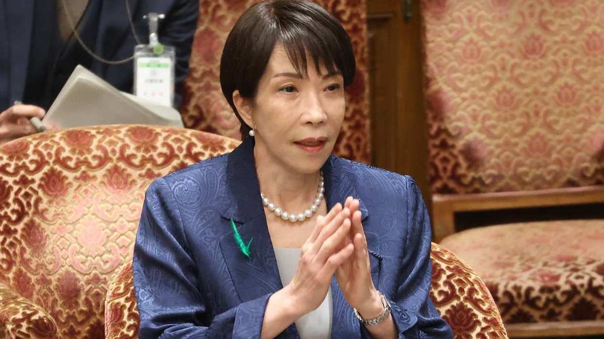 Japanese Prime Minister Sanae Takaichi at the National Diet in Tokyo on April 17, 2026.