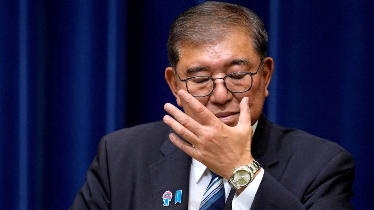 Japanese Prime Minister Shigeru Ishiba announces his resignation in Tokyo, Japan, on September 7, 2025.