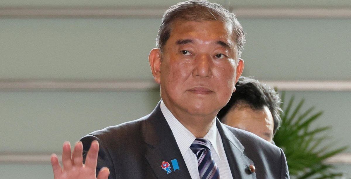 Japanese Prime Minister Shigeru Ishiba attends an interview with reporters about running for the Liberal Democratic Party (LDP) presidential election at the Prime Minister's office in Tokyo, on September 8, 2025.