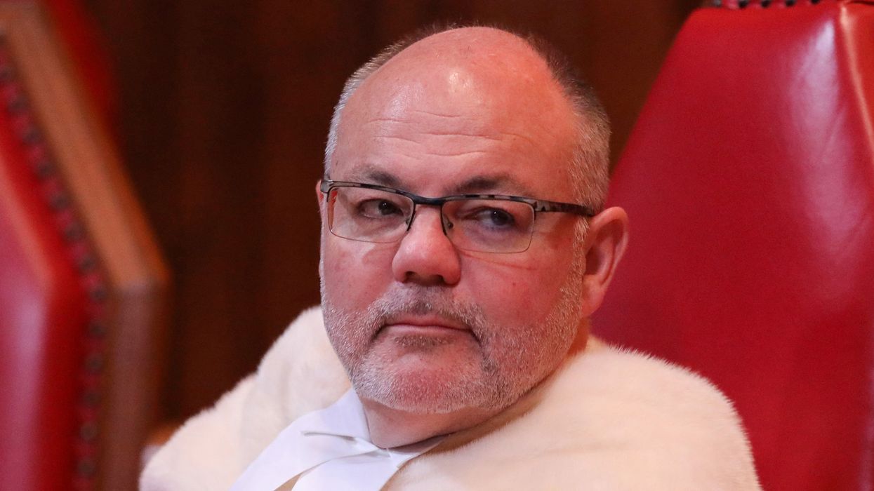 Justice Russell Brown attends an official welcome ceremony for Justice Nicholas Kasirer in the courtroom of the Supreme Court of Canada in Ottawa.