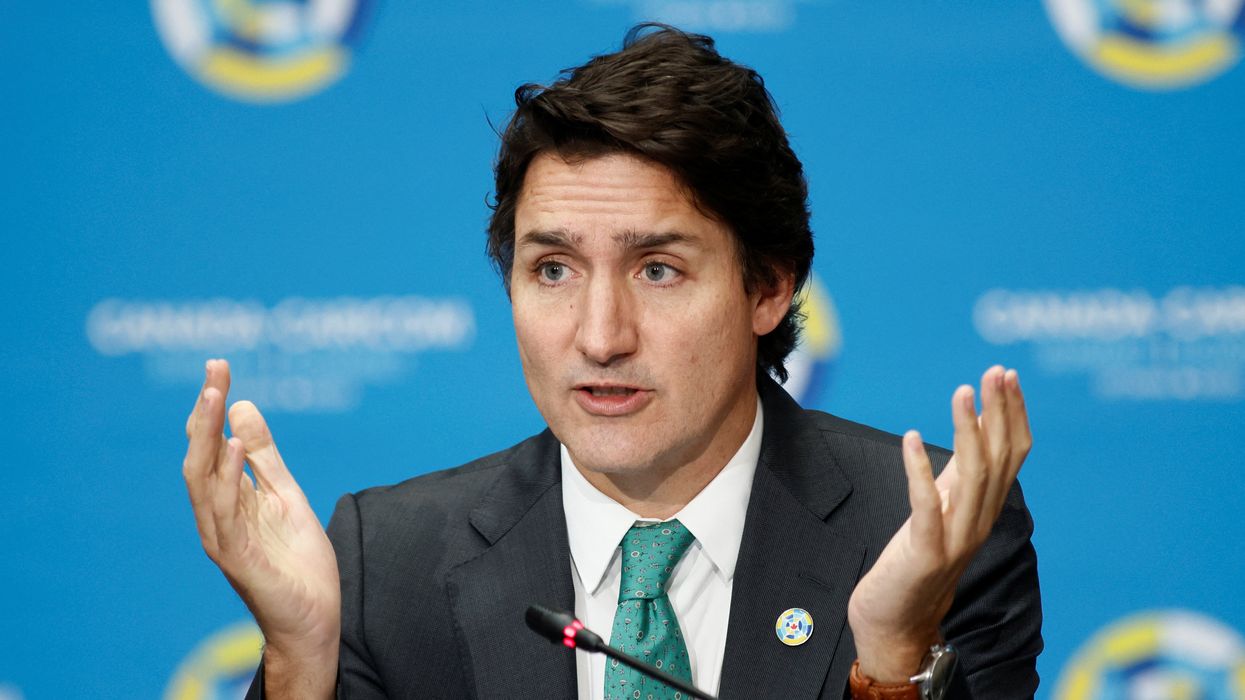 Justin Trudeau shrugging