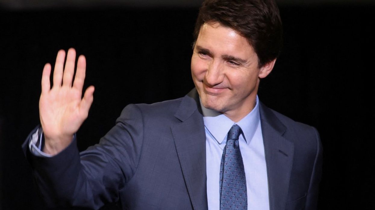 Justin Trudeau waves