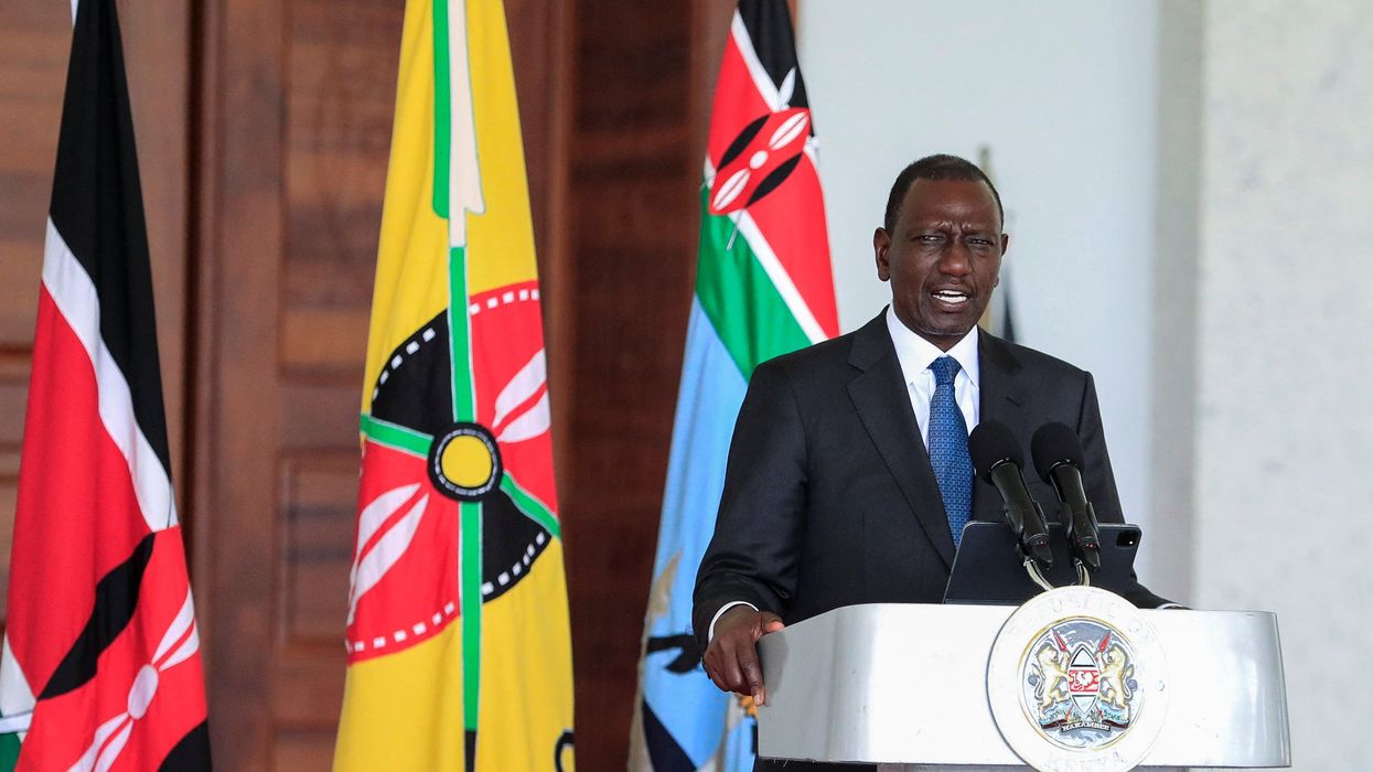 Kenya's President William Ruto addresses the nation following heavy rains and subsequent flooding in the country, at State House in Nairobi, Kenya May 3, 2024.