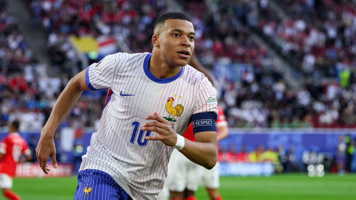 Kylian Mbappé of France during the UEFA Euro 2024 Football Championship match between Austria and France on June 17, 2024