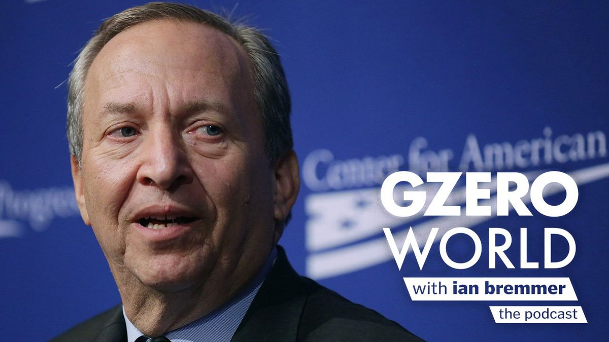 Larry Summers photo, with GZERO World with Ian Bremmer: the podcast logo