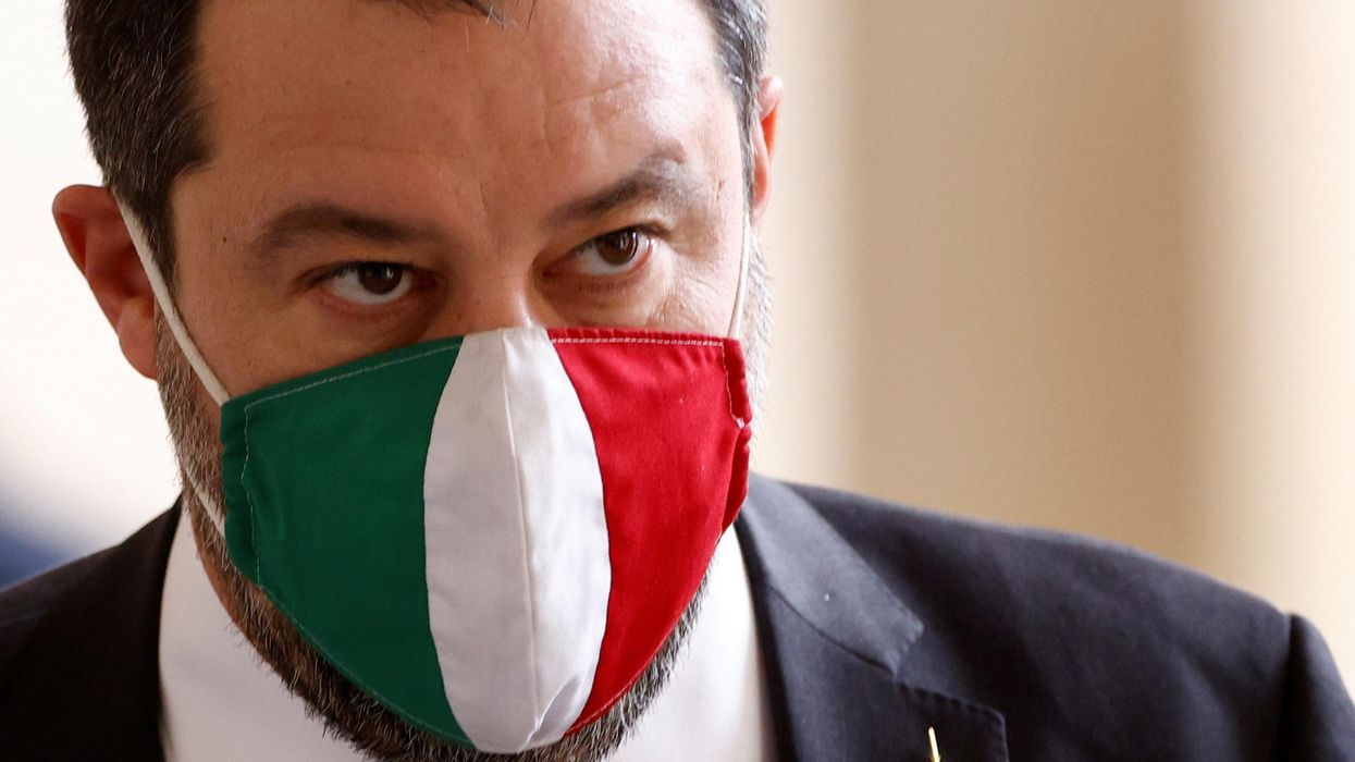 League party leader Matteo Salvini arrives for a meeting with Italian President Sergio Mattarella at the Quirinale Palace in Rome, Italy January 29, 2021.