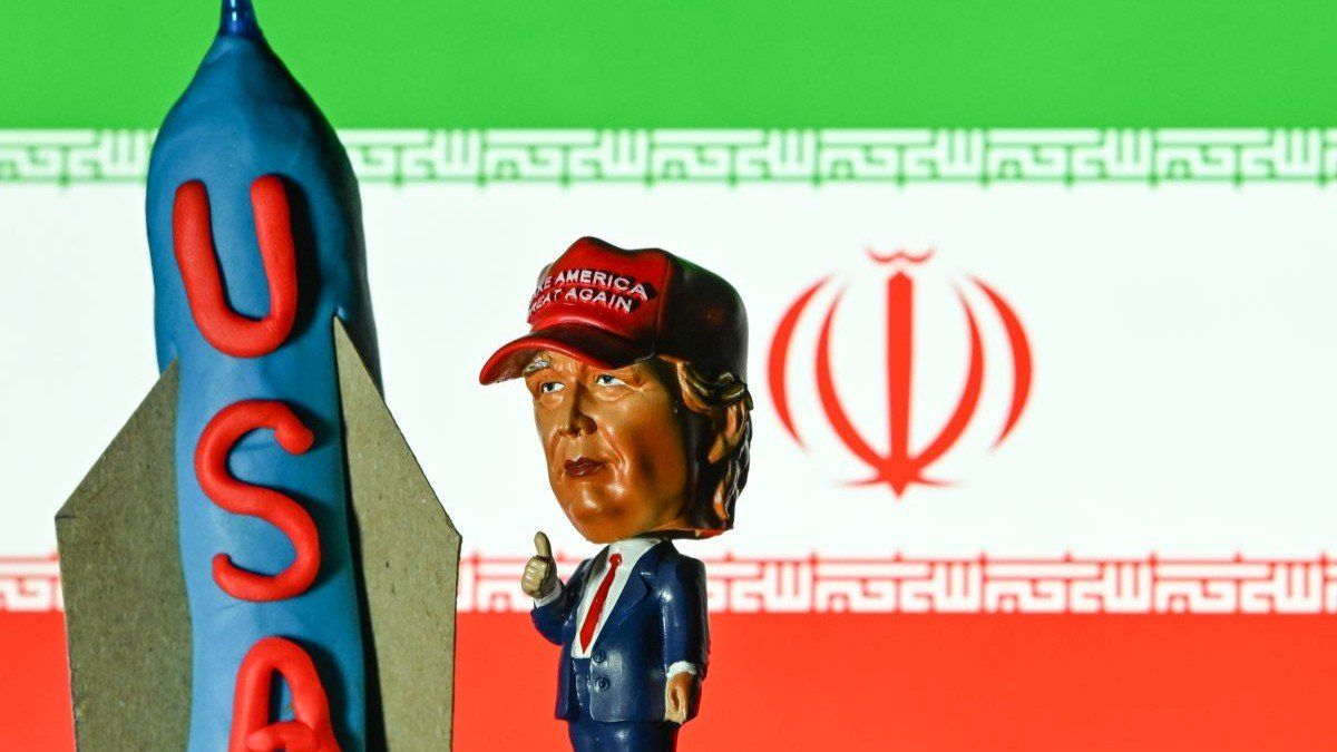 ​A miniature statue of US President Donald Trump in Kananaskis, Alberta, Canada, on June 19, 2025.