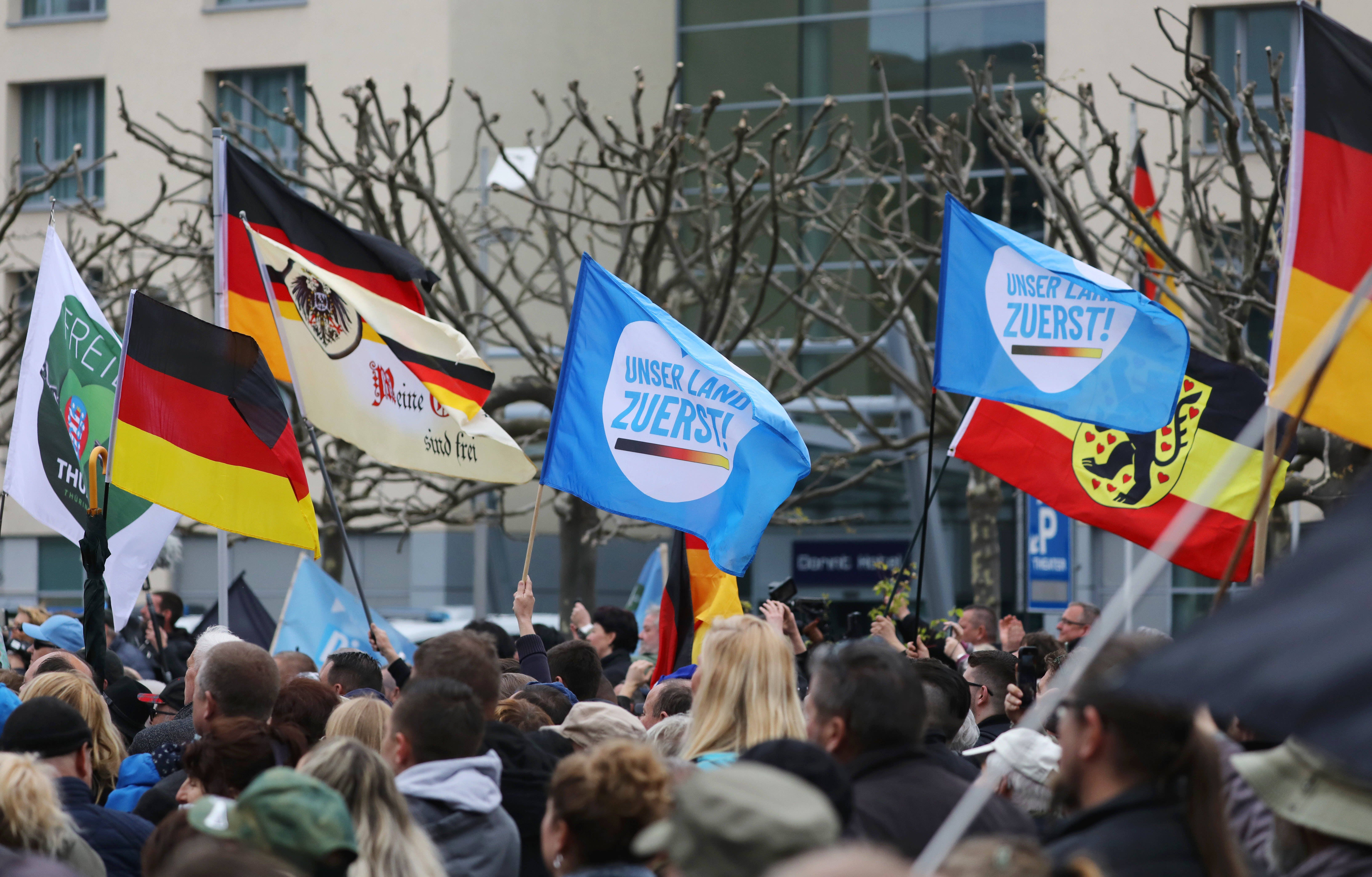 AfD holds "Future for Germany" rally in Erfurt.