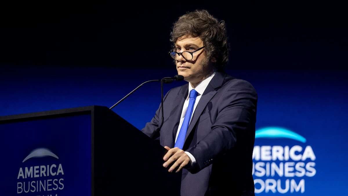 ​Argentine President Javier Milei at the Kaseya Center in Miami, Florida, USA, on November 6, 2025.