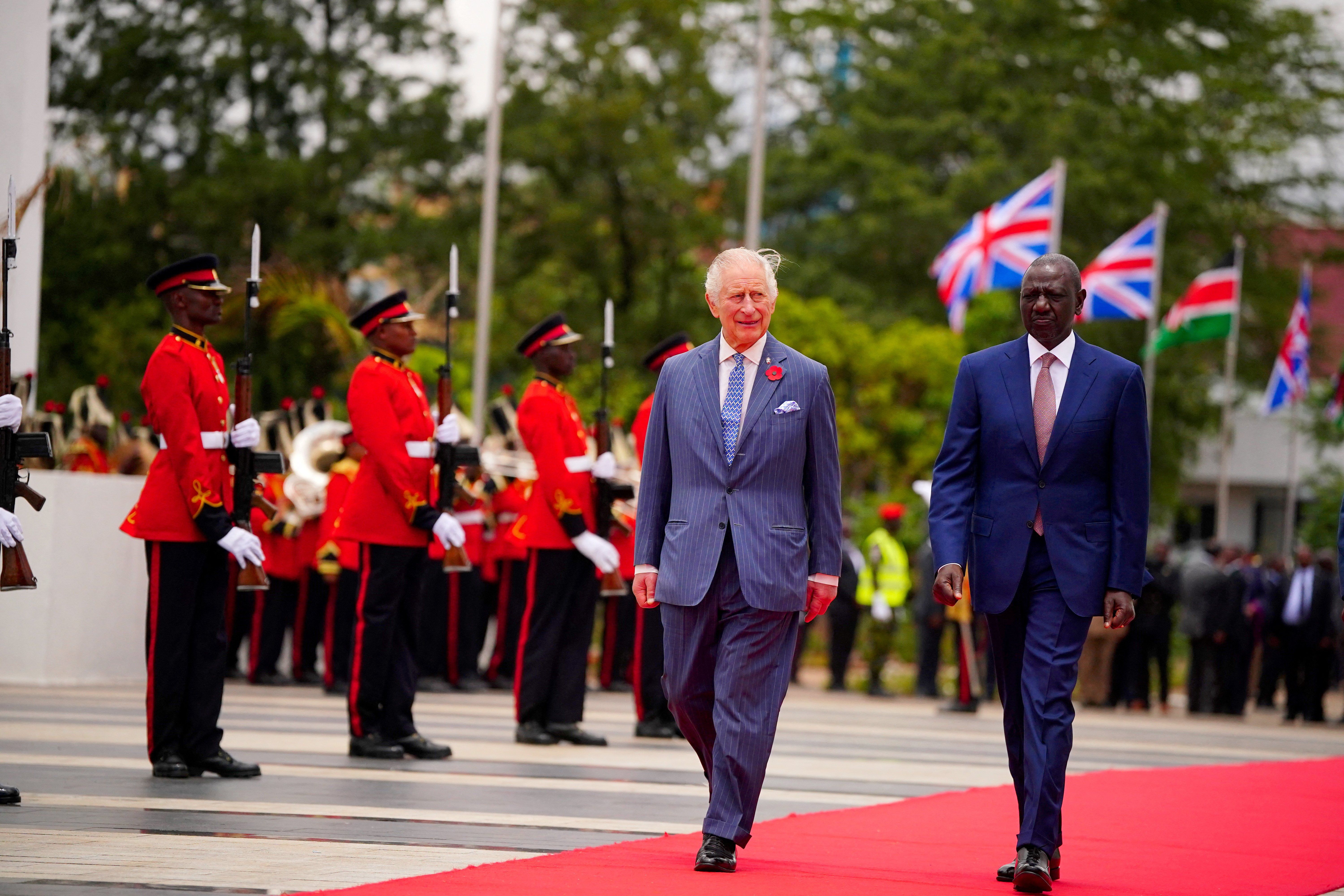 Britain's King Charles and the President of Kenya, Dr William Ruto