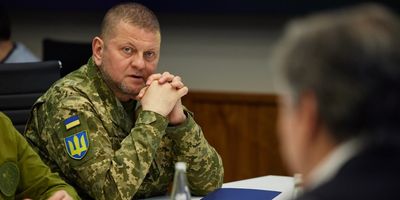 Commander-in-Chief of the Ukrainian Armed Forces Valery Zaluzhny attends a meeting with US Secretary of State Antony Blinken in July 2023.