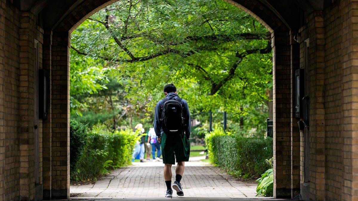 FILE PHOTO: People walk on the grounds of the University of Toronto in Toronto, Ontario, Canada September 9, 2020. Picture taken September 9, 2020.