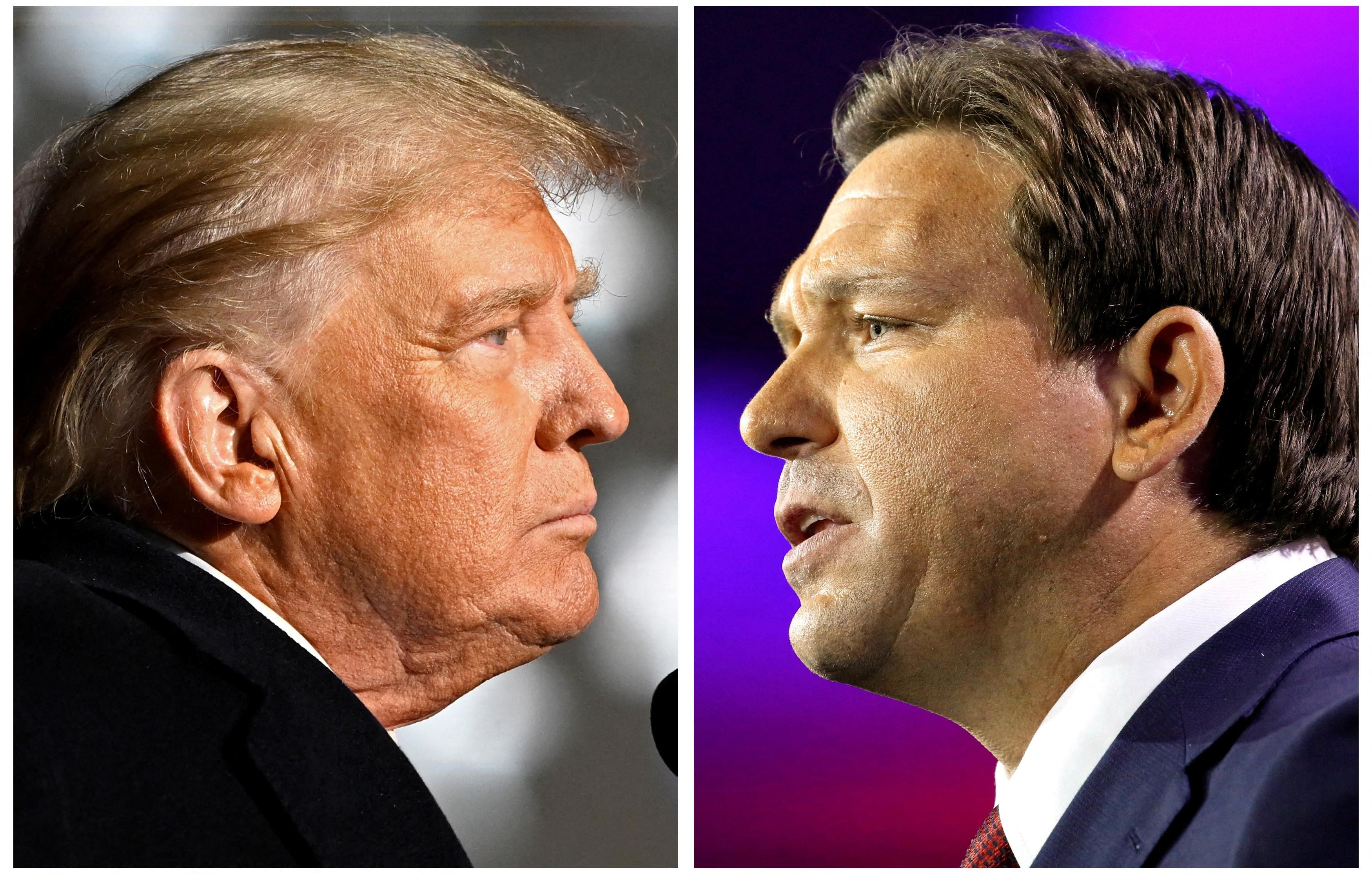 Former President Donald Trump and Governor Ron DeSantis. 