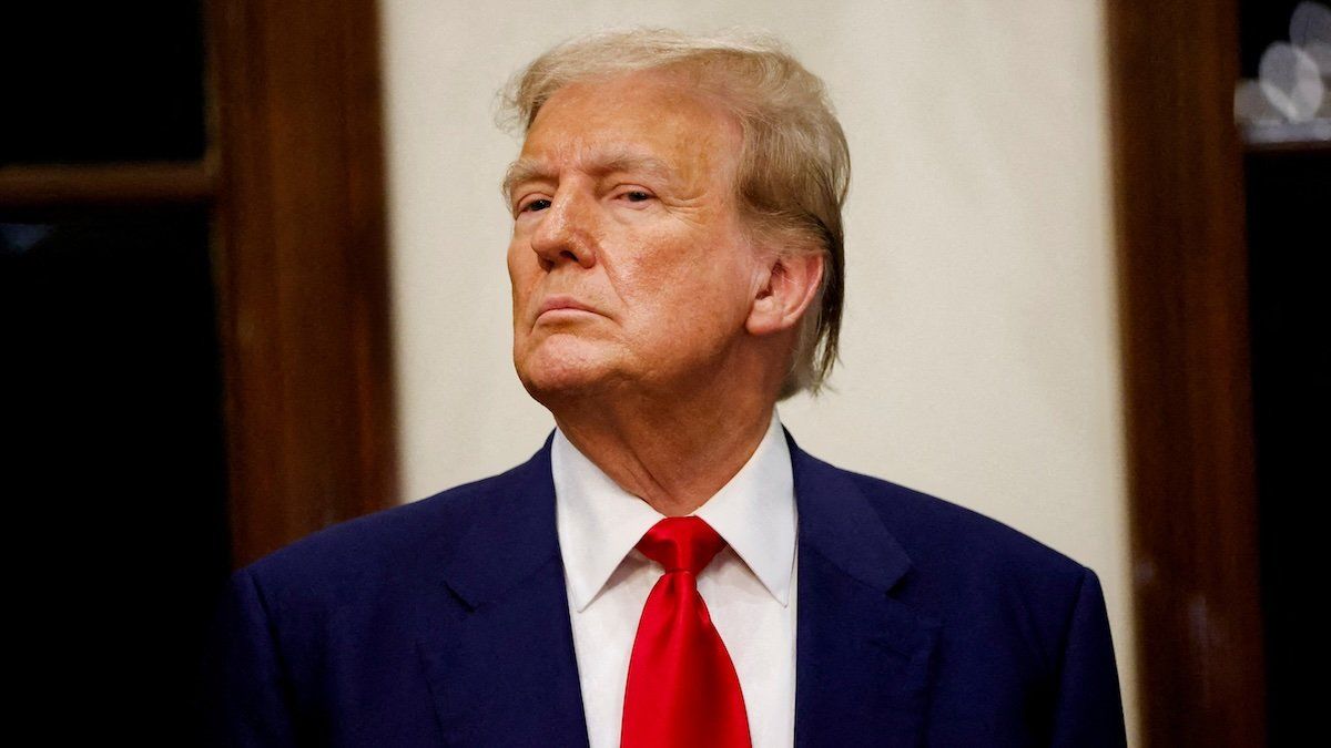 Former President Donald Trump attends the 2024 Senior Club Championship award ceremony at his Trump International Golf Club in West Palm Beach, Florida, March 24, 2024.