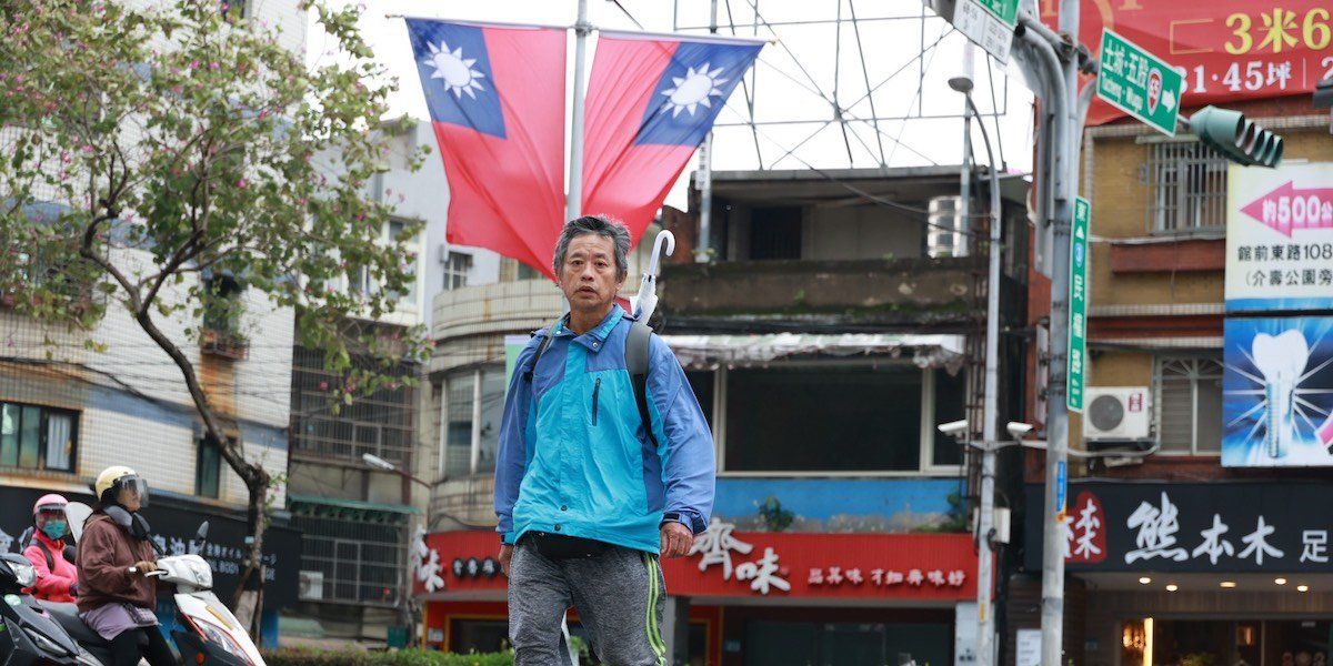 General view of street in Taipei, Taiwan, ahead of the presidential election in Taipei City, Taiwan January 3, 2024.