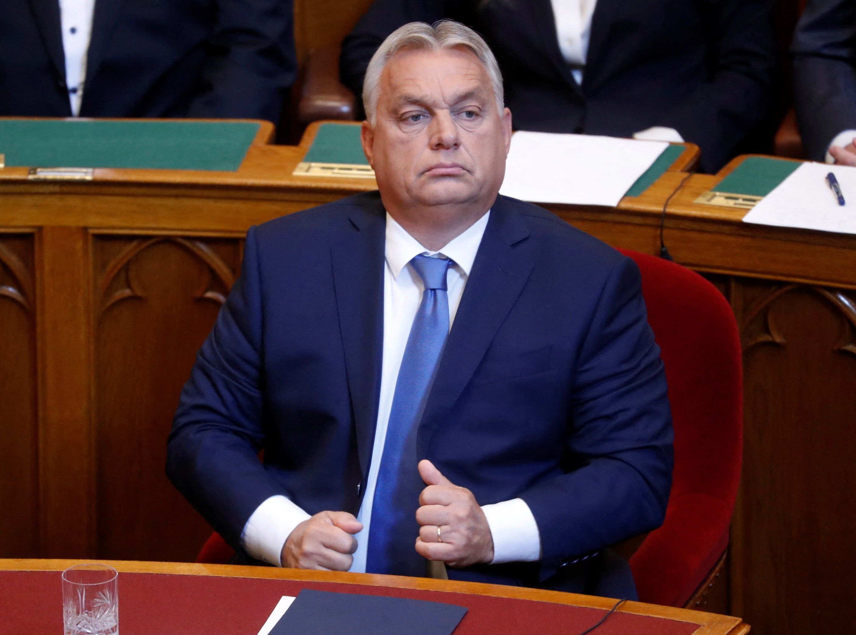 Hungarian Prime Minister Viktor Orban attends the autumn session of parliament in Budapest, Hungary, September 25, 2023.