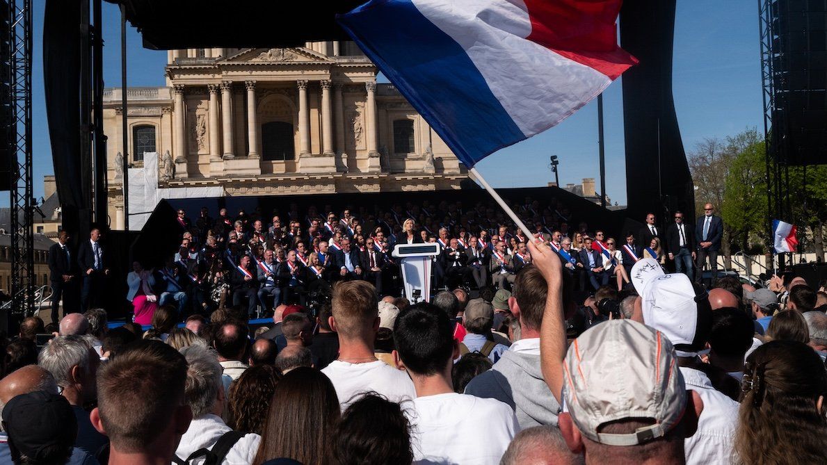 ​Marine Le Pen spoke at a support rally organized in Paris on Sunday. 