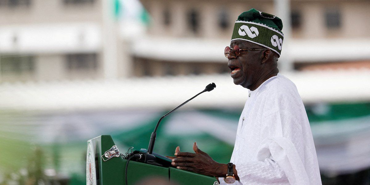 Nigeria's President Bola Tinubu speaks after his swearing-in ceremony in Abuja, Nigeria May 29, 2023.