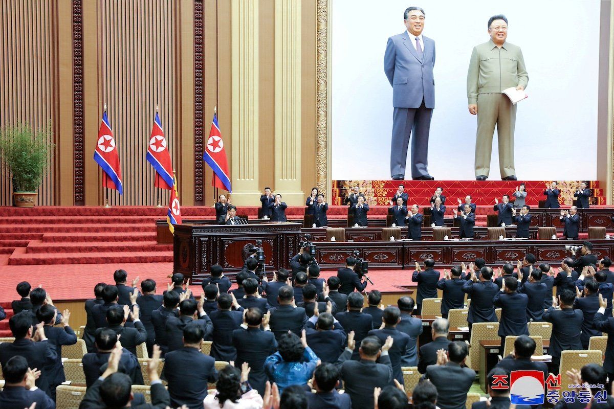 North Korean leader Kim Jong Un attends the 10th Session of the 14th Supreme People's Assembly of the Democratic People's Republic of Korea, at the Mansudae Assembly Hall, in Pyongyang, North Korea, January 15, 2024.