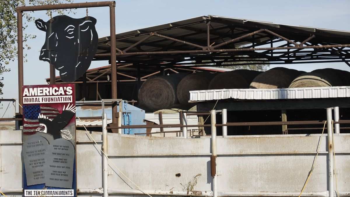 A cattle feedlot in Sergeant Bluff, Iowa, USA, on October 21, 2025.