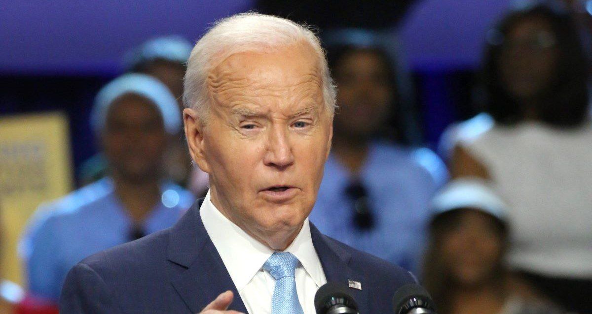​President Joe Biden at an event with Kamala Harris on lowering drug costs for America.