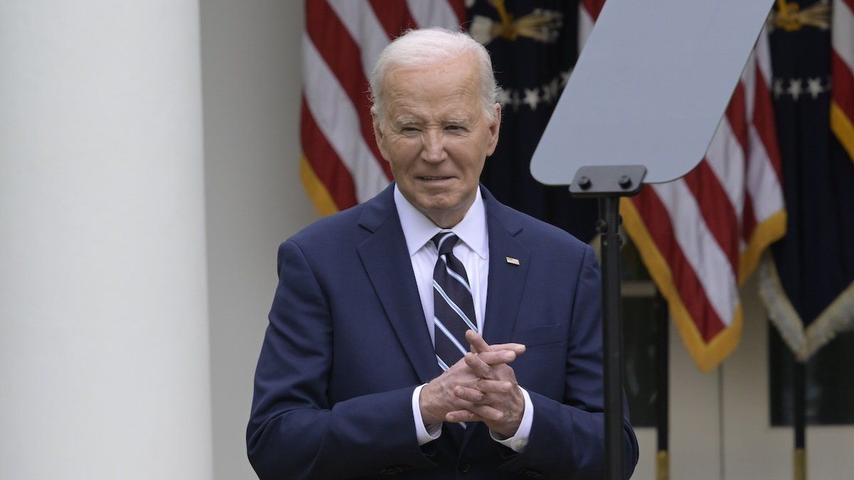 President Joe Biden is delivering remarks on his agenda to promote American investments and jobs today in Washington, DC, USA, on May 14, 2024, at the Rose Garden/White House.