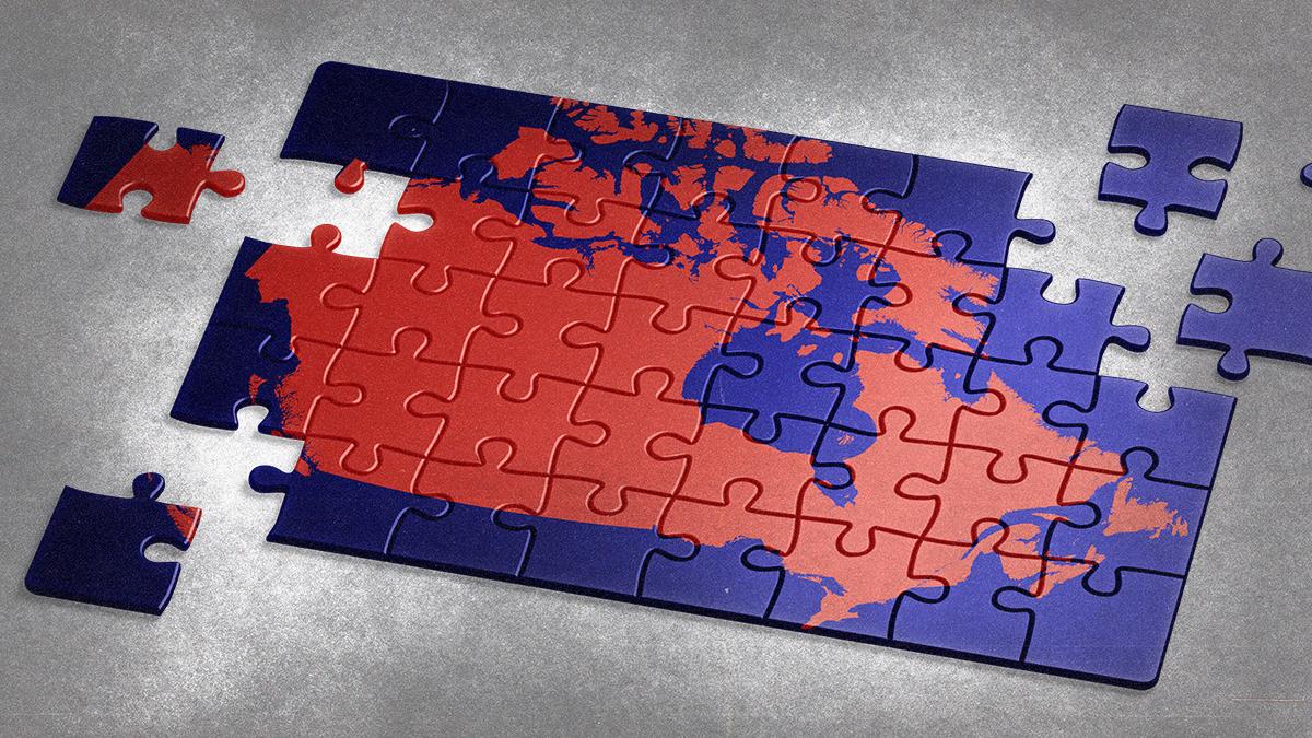 Puzzle map of Canada