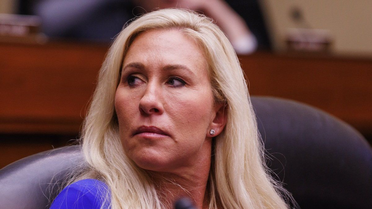 ​Rep. Marjorie Taylor Greene (R-GA) during a House Oversight Committee hearing on Hunter Biden and his business dealings on Wednesday, March 20, 2024.