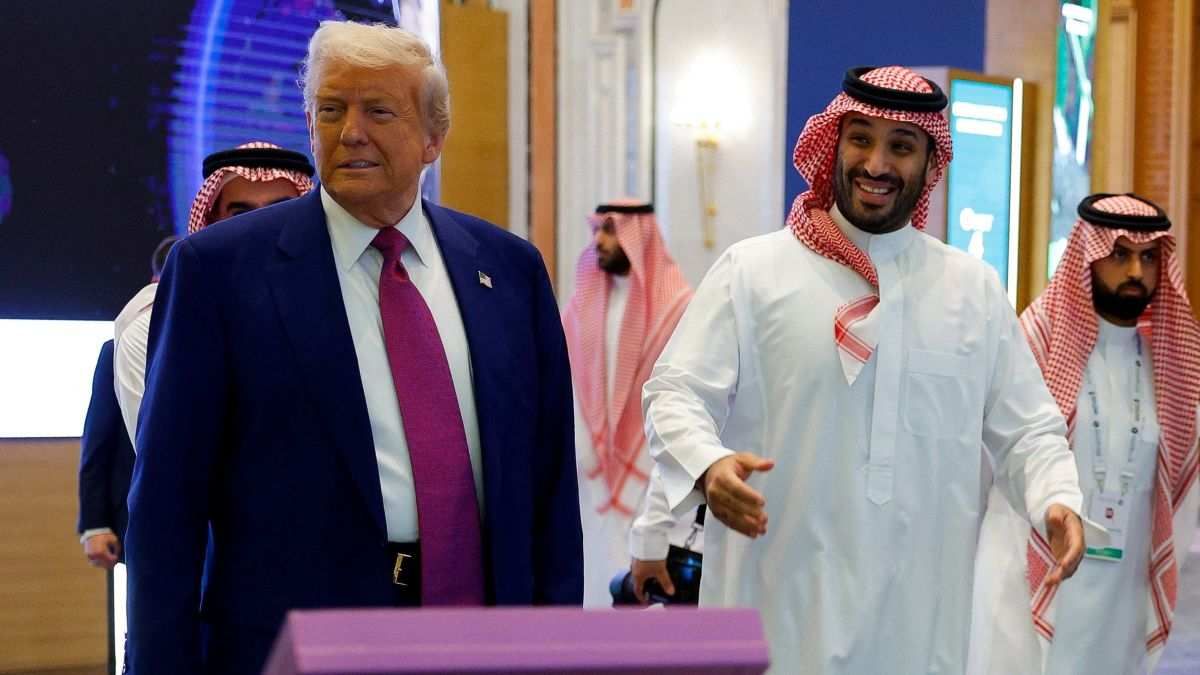 US President Donald Trump and Saudi Crown Prince Mohammed Bin Salman at the Saudi-US Investment Forum, in Riyadh, Saudi Arabia, on May 13, 2025.