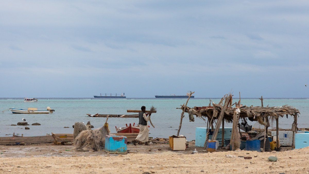 The beach, Red Sea State, Port Sudan, Sudan.