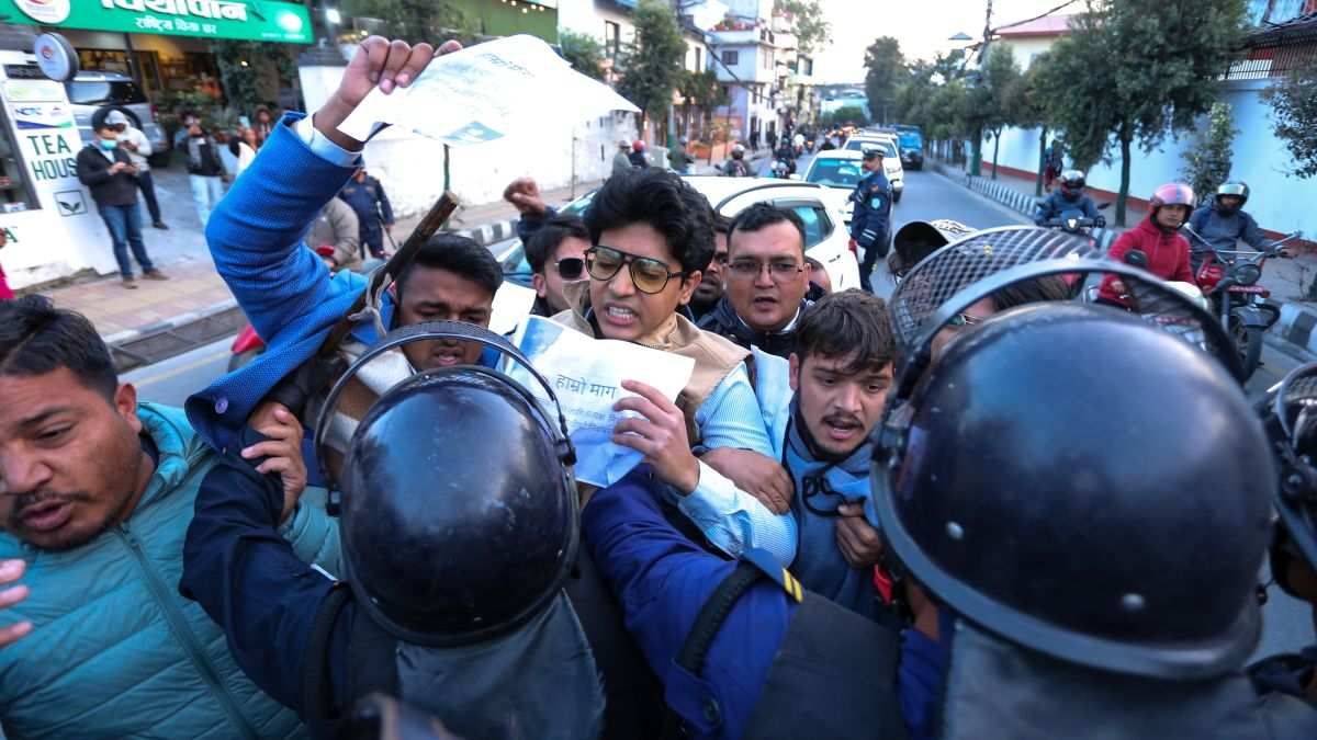 The Gen Z group led by Miraj Dhungana escalates their ongoing demonstrations in Kathmandu, Nepal, on Nov. 26, 2025.